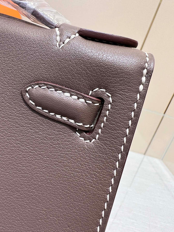 HM KELLY POCHETTE 22CM ETAN SWIFT SILVER HARDWARE