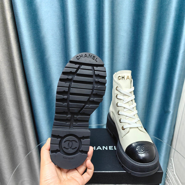 CC Ankle Boots White Lambskin