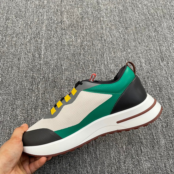 LP BRUNELLO SNEAKERS MULTI-GREEN AND WHITE MESH CALFSKIN