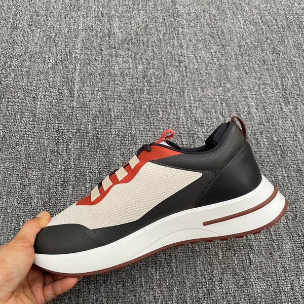 LP BRUNELLO SNEAKERS MULTI-RUBY AND WHITE MESH CALFSKIN