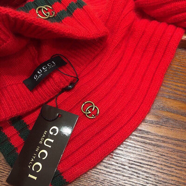 SET SCIARPA E CAPPELLO IN LANA E CASHMERE ROSSO CILIEGIA 945029 