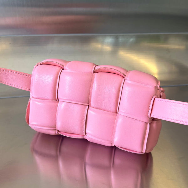 MINI CASSETTA 18 IN PELLE D'AGNELLO ROSA CHIARO