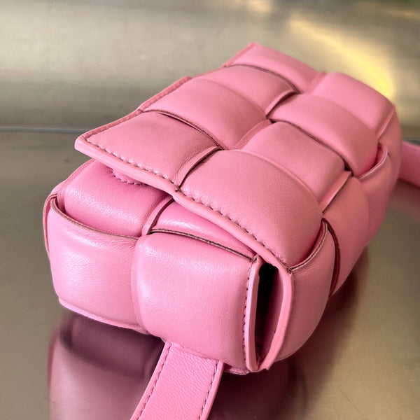 MINI CASSETTA 18 IN PELLE D'AGNELLO ROSA CHIARO