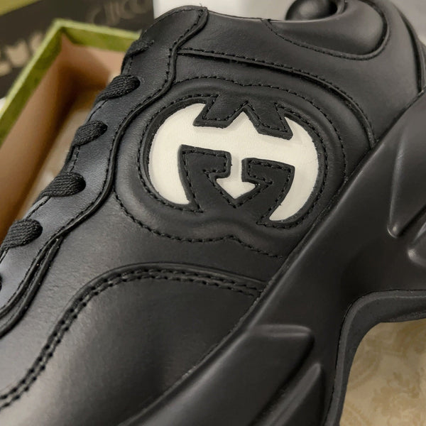 GG Rhyton Trainer Leather Black