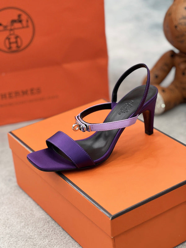 hm glamour 75 violet silk fabric black calfskin