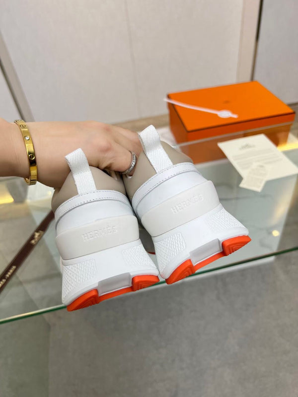 GIGA SNEAKER CARAMELLO MIX PELLE DI VITELLO GRIGIO CHIARO