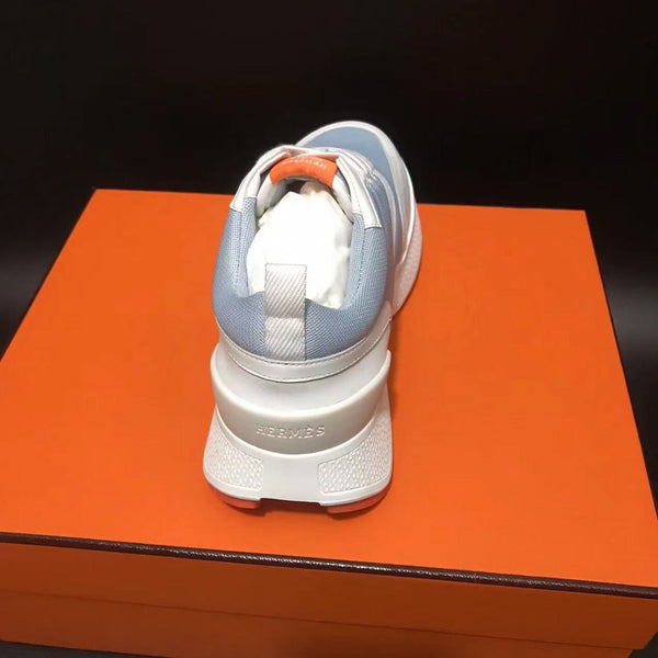 Sneaker HM Giga 50 in tela blu bambino, pelle di capra bianca e arancione