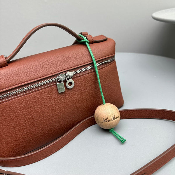 Borsa in pelle di mucca marrone Extra Pocket L19