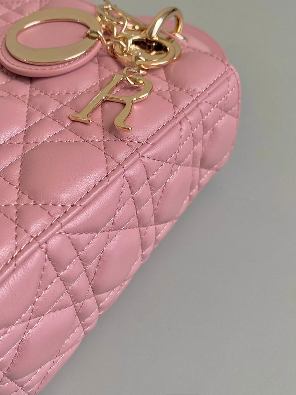 SMALL LADY 20 POWDER PINK LAMBSKIN