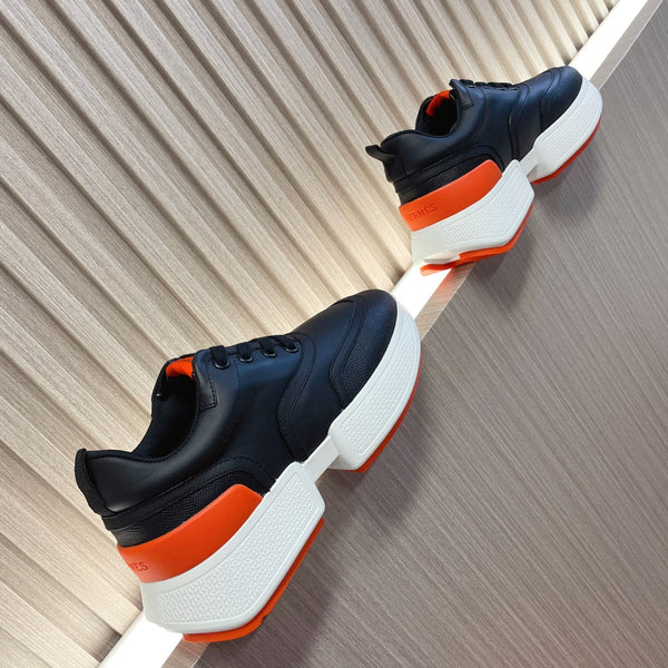 GIGA SNEAKER IN PELLE DI VITELLO NERA LUCIDA