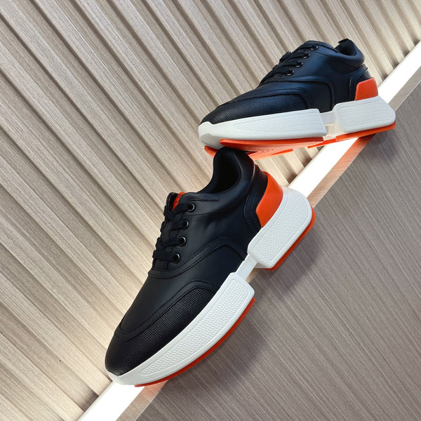 GIGA SNEAKER IN PELLE DI VITELLO NERA LUCIDA