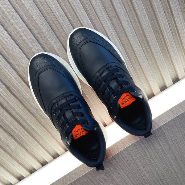 GIGA SNEAKER IN PELLE DI VITELLO NERA LUCIDA