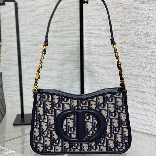 BORSA HOBO SIGNATURE 23 IN PELLE DI AGNELLO CON FANTASIA BEIGE NERA