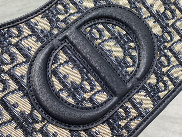 BORSA HOBO SIGNATURE 23 IN PELLE DI AGNELLO CON FANTASIA BEIGE NERA