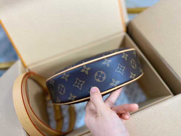 LOOP 23 IN TELA MONOGRAM MARRONE E RIFINITURE IN PELLE