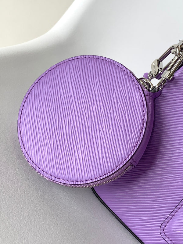 LV Marellini 19cm Purple Epi Grain Cowhide Metal HW