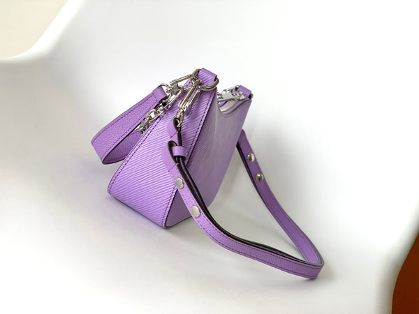 LV Marellini 19cm Purple Epi Grain Cowhide Metal HW