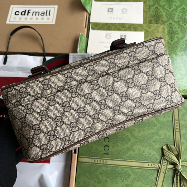 Borsa Gucci in tela beige mix marrone 240098