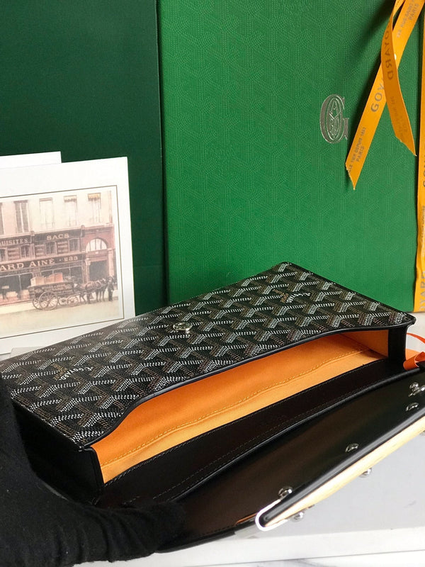 POCHETTE MONTE-CARLO PM 25 IN TELA GOYARDINE NERA