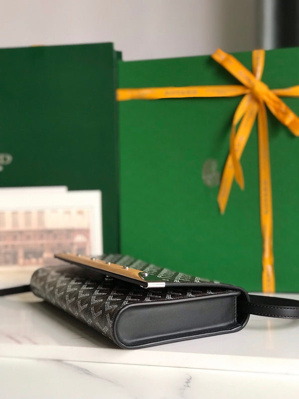 POCHETTE MONTE-CARLO PM 25 IN TELA GOYARDINE NERA