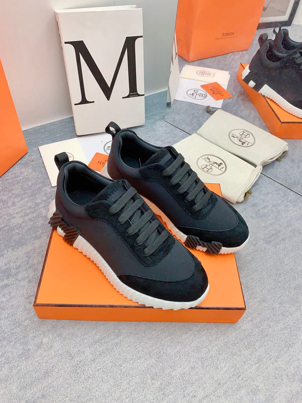 HM Bouncing Sneaker In Black Silk Lambskin 106443
