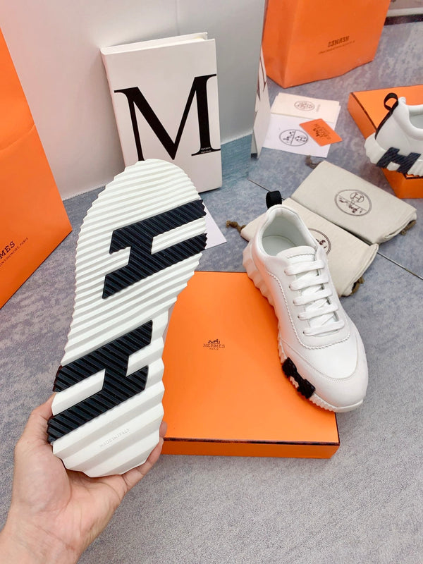 HM Bouncing Sneaker In White Silk Lambskin 106449