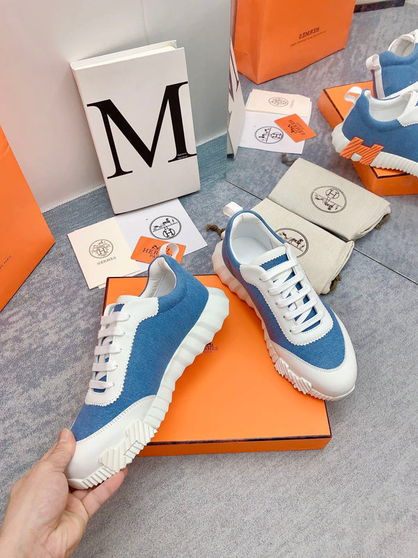 HM Bouncing Sneaker In Blue Denim Fabric 106453