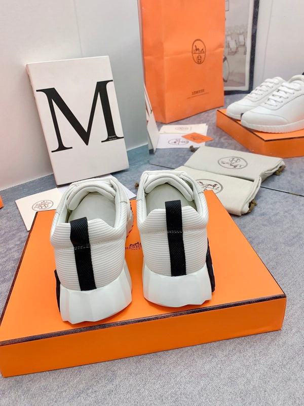 HM Bouncing Sneaker In White Mesh Fabric 106465