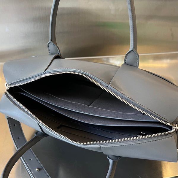 BORSA ARCO 36 IN PELLE DI AGNELLO GRIGIA