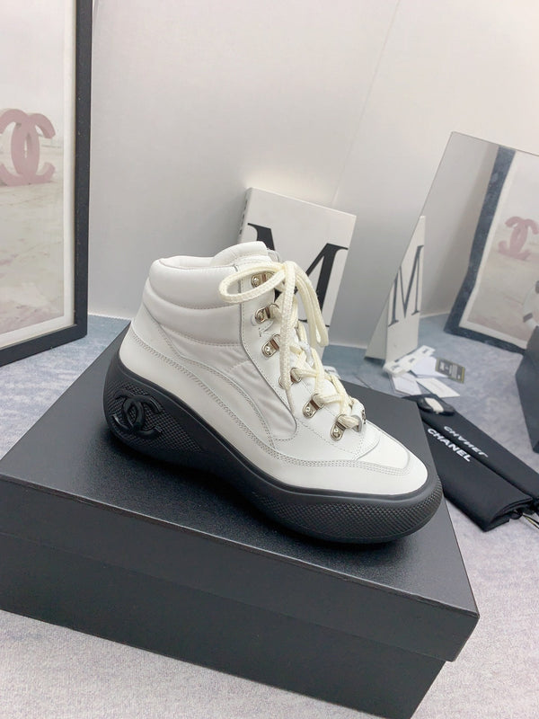 CC Sneaker Boots In White Calfskin 148771