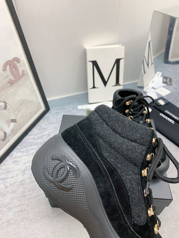 CC Sneaker Boots In Black Suede 148773