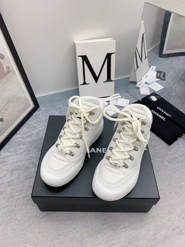 CC Sneaker Boots In White Calfskin 148775