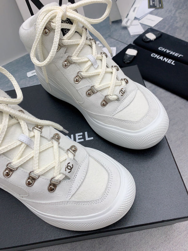 CC Sneaker Boots In White Calfskin 148775