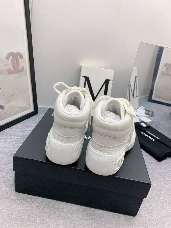 CC Sneaker Boots In White Calfskin 148775