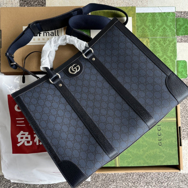 Borsa Gucci 43 in tela blu 240004