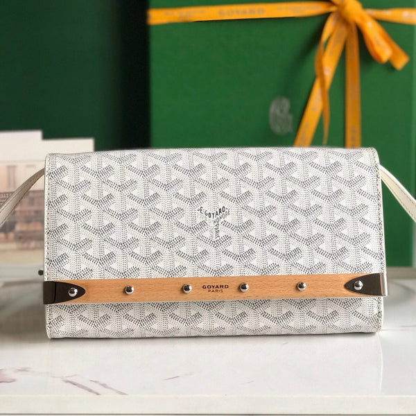 POCHETTE MONTE-CARLO PM 25 IN TELA GOYARDINE BIANCA