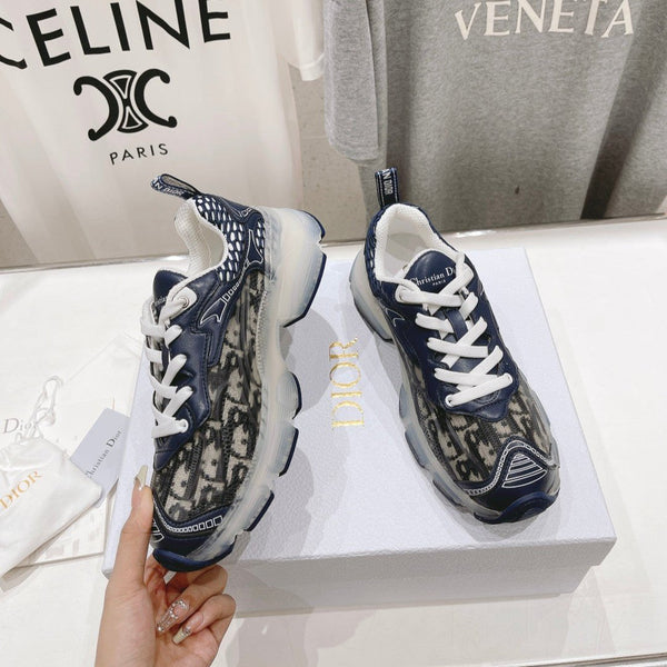 CD Vibe Sneaker Charcoal Blue Black Polyester Mesh Fabric And Oblique Jacquard Fabric