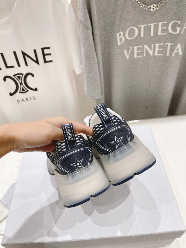 CD Vibe Sneaker Charcoal Blue Black Polyester Mesh Fabric And Oblique Jacquard Fabric