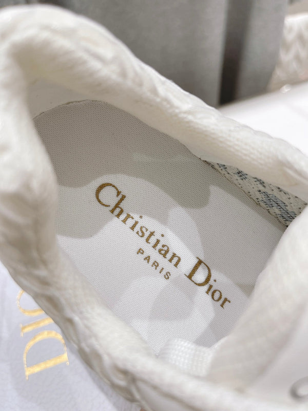 CD Vibe Sneaker White Black Polyester Mesh Fabric And Oblique Jacquard Fabric