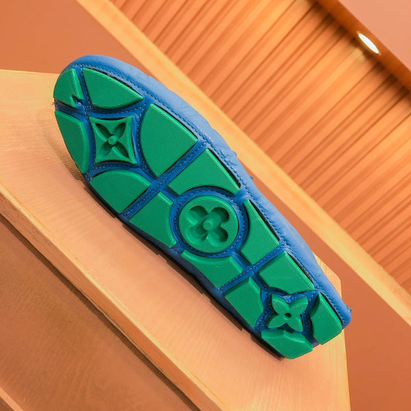 LV LOAFER IN COBALT BLUE EMBOSSED CALFSKIN