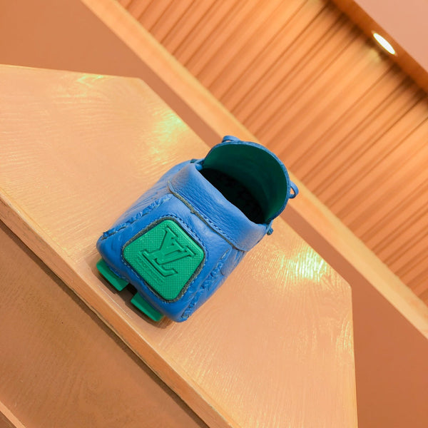 LV LOAFER IN COBALT BLUE EMBOSSED CALFSKIN