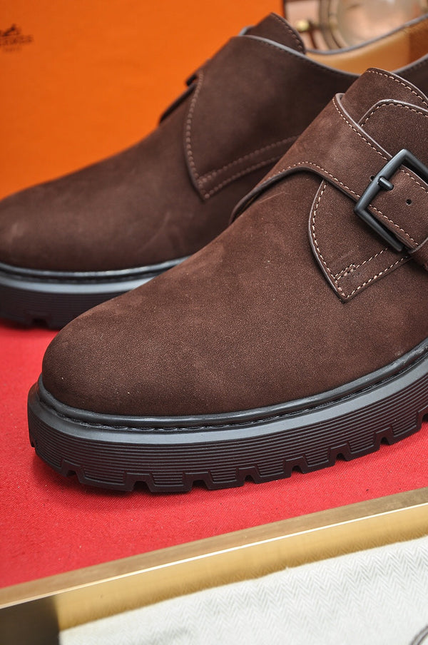 HM MONK STRAP BROWN SUEDE