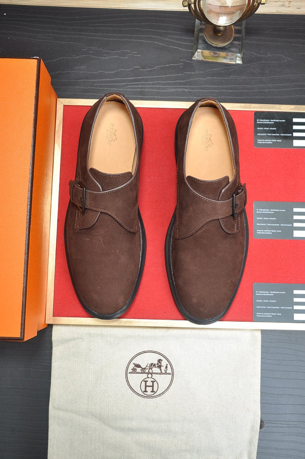 HM MONK STRAP BROWN SUEDE