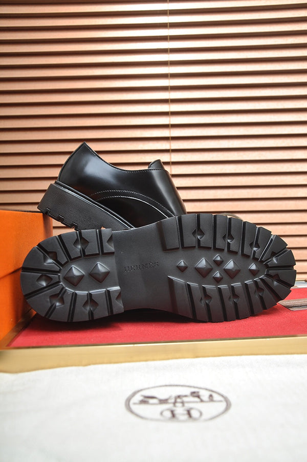 HM MONK STRAP GLOSSY BLACK CALFSKIN