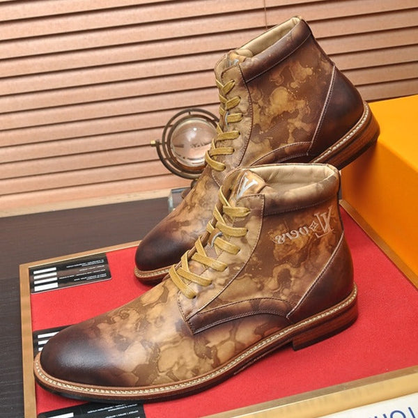 STIVALETTO LV IN PELLE DI VITELLO MARRONE OMBRE