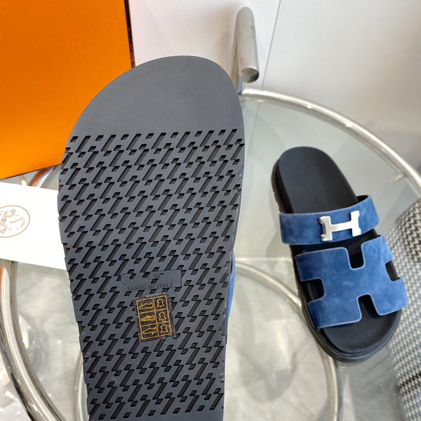 Sandalo Cyprus in pelle scamosciata blu