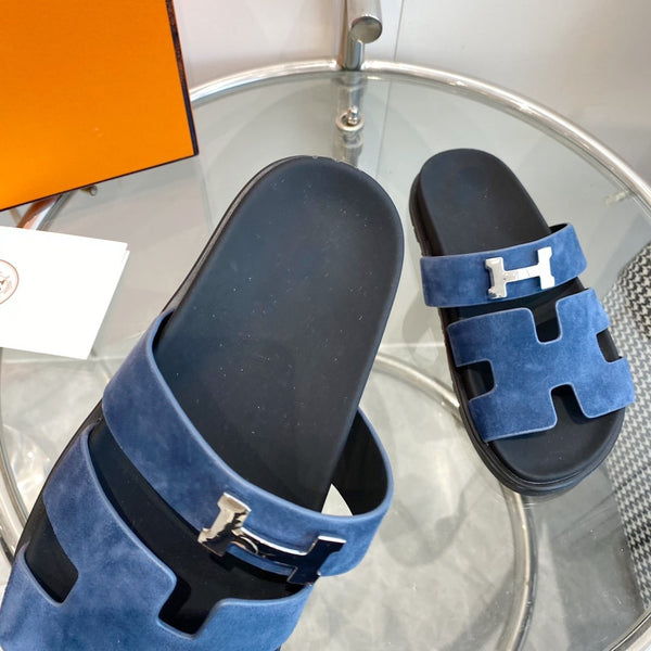 Sandalo Cyprus in pelle scamosciata blu