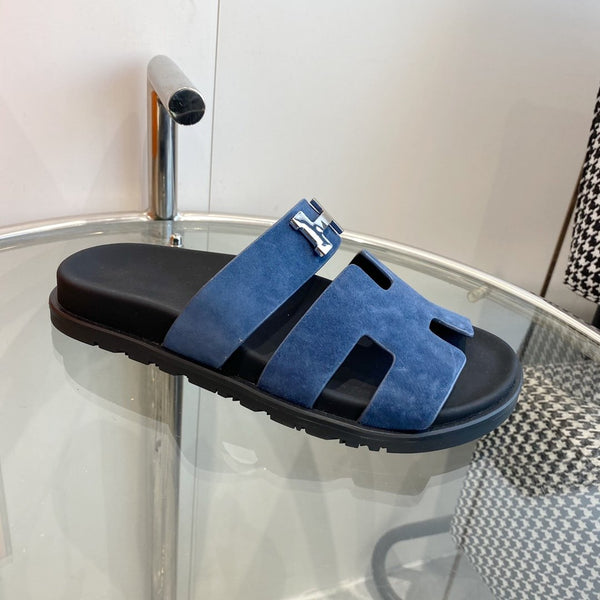 Sandalo Cyprus in pelle scamosciata blu