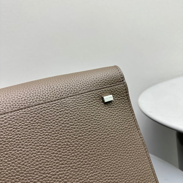 The Row Margaux 17 Taupe Calfskin