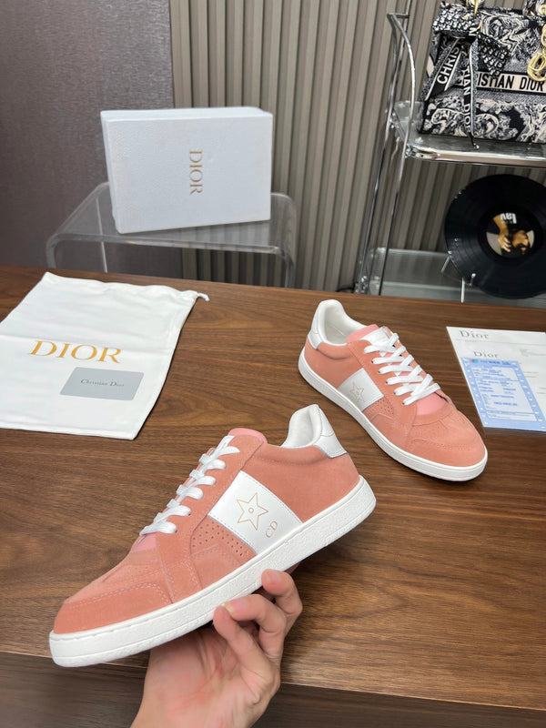 CD Star Sneaker Pink Orange Suede And Calfskin